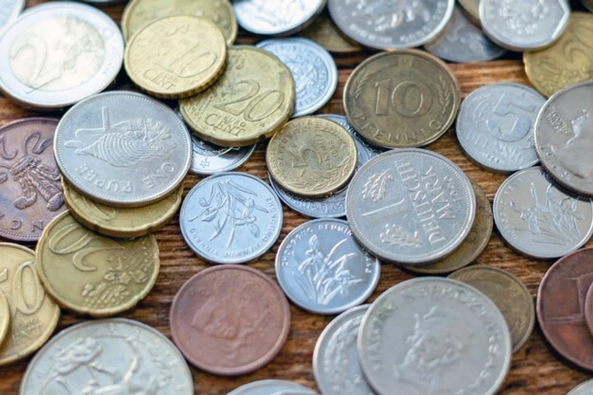 old coins close up german treasure