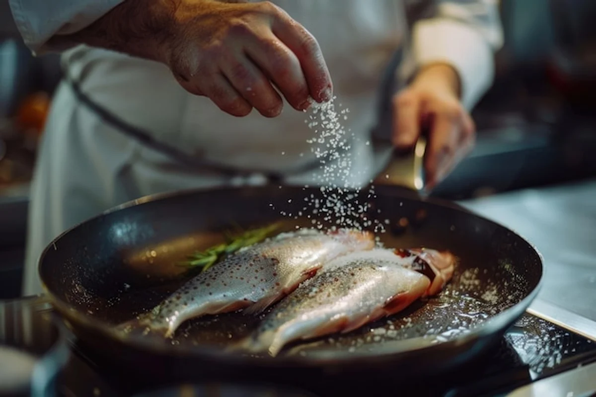 fresh wok pan after lemon cleaning kitchen result closeup