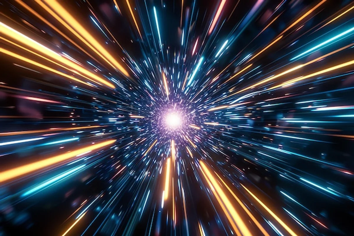 speed of light space illustration