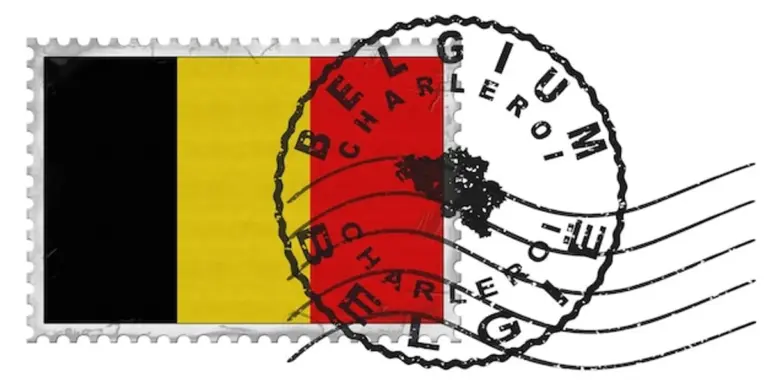 vintage postage stamps collection Germany closeup macro