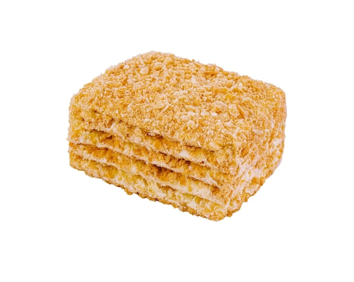 close up crispy pastry with bread crumbs topping