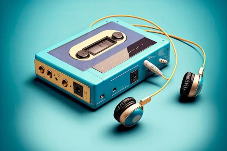 retro walkman cassette headphones vintage music lifestyle
