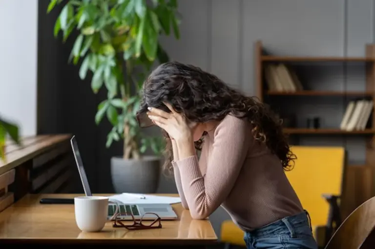 hidden exhaustion office tired worker