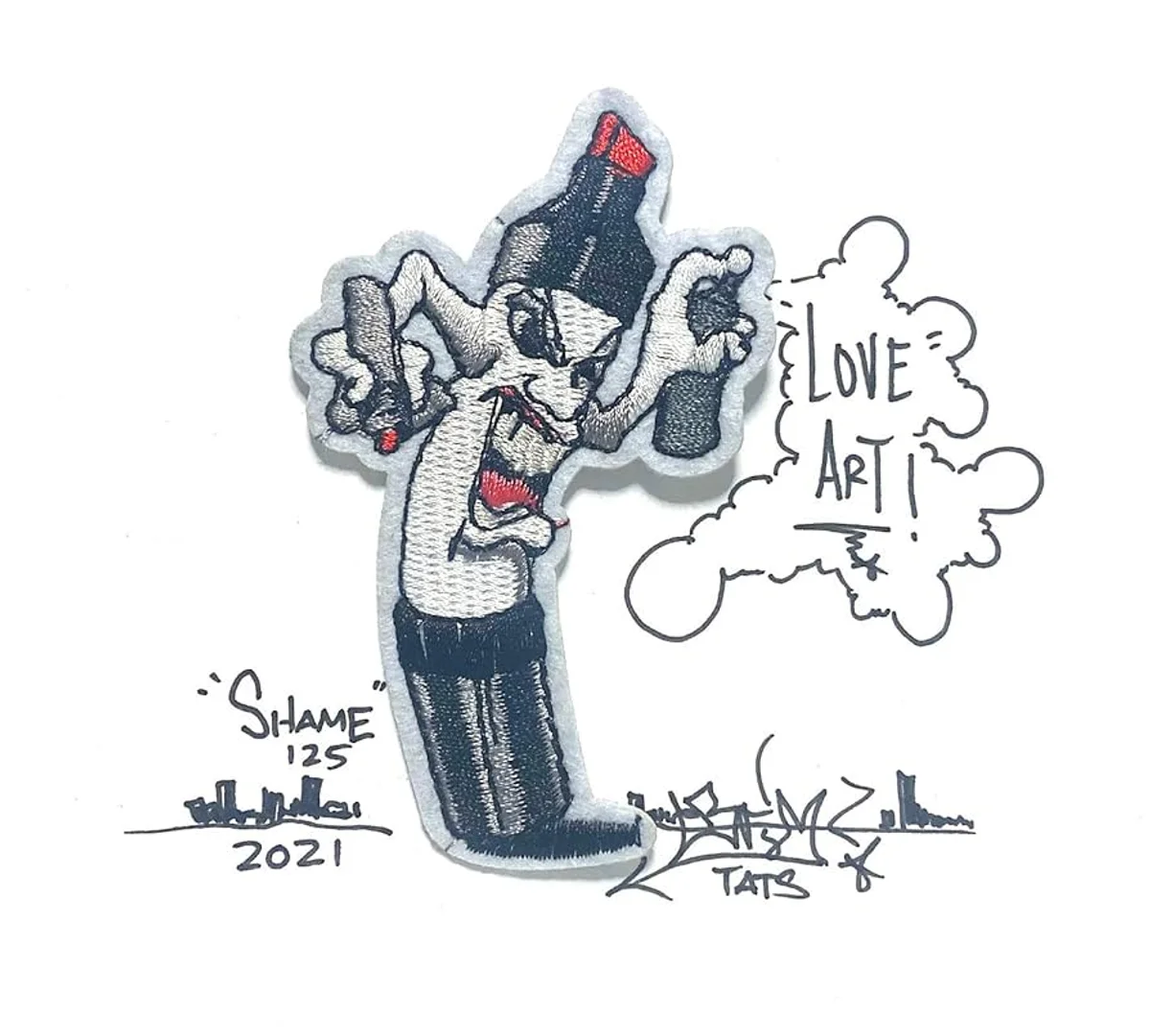 raincoat street art patch graffiti DIY germany