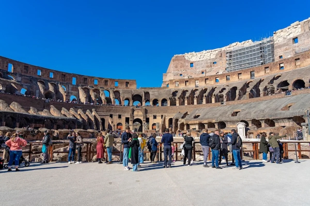 colosseum interior ancient architecture crowd