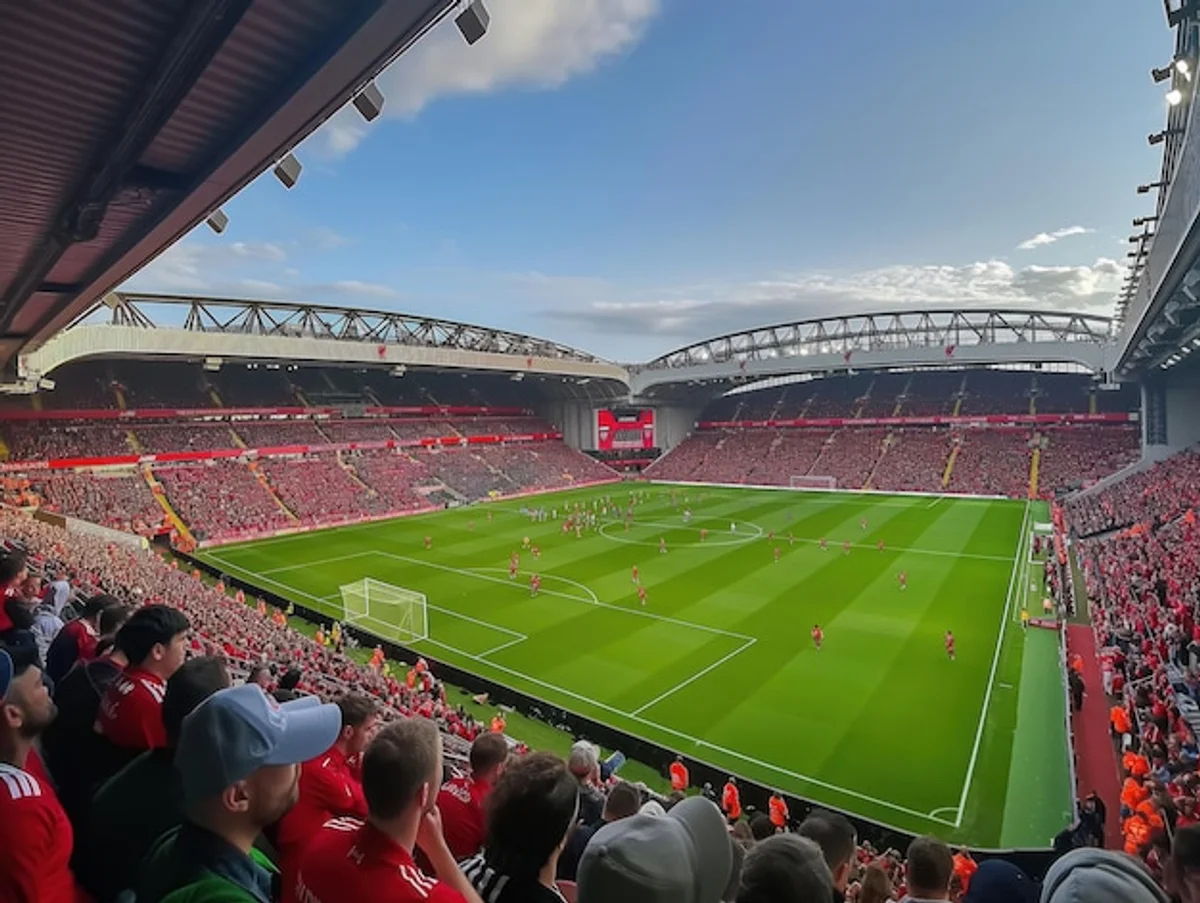 modern stadium aerial view large crowd