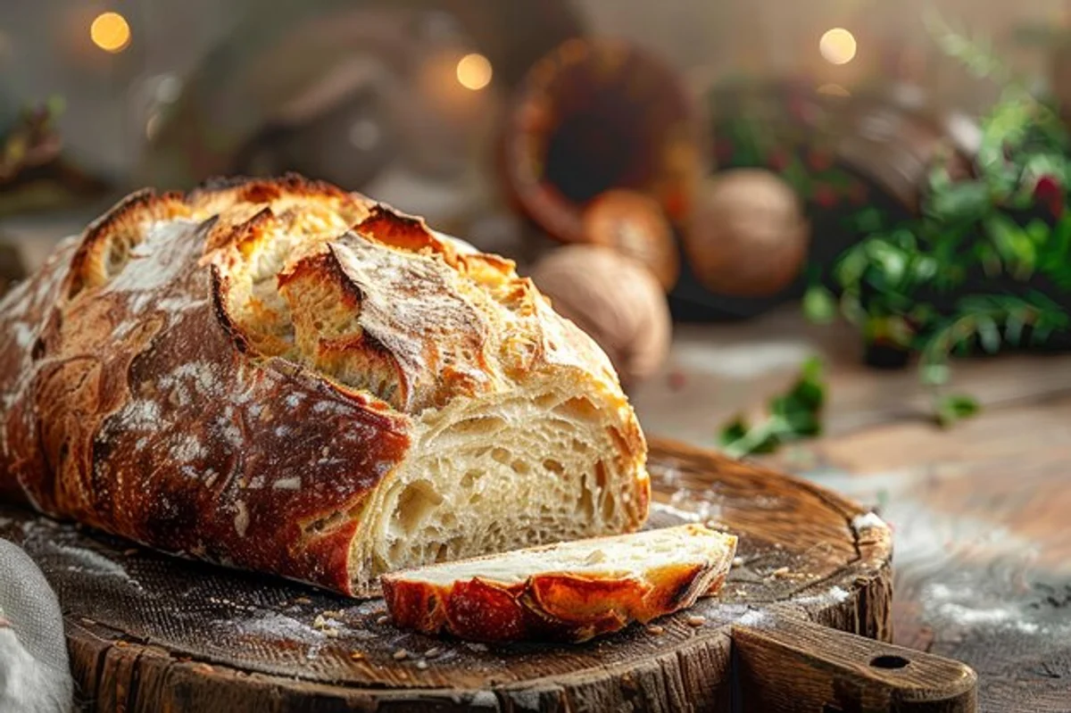 homemade sourdough bread rustic kitchen