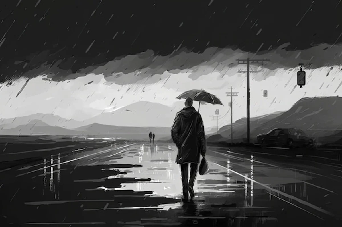 air umbrella futuristic rain protection city