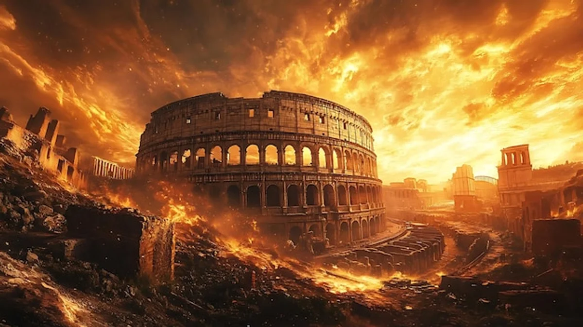 fall of rome illustration politics