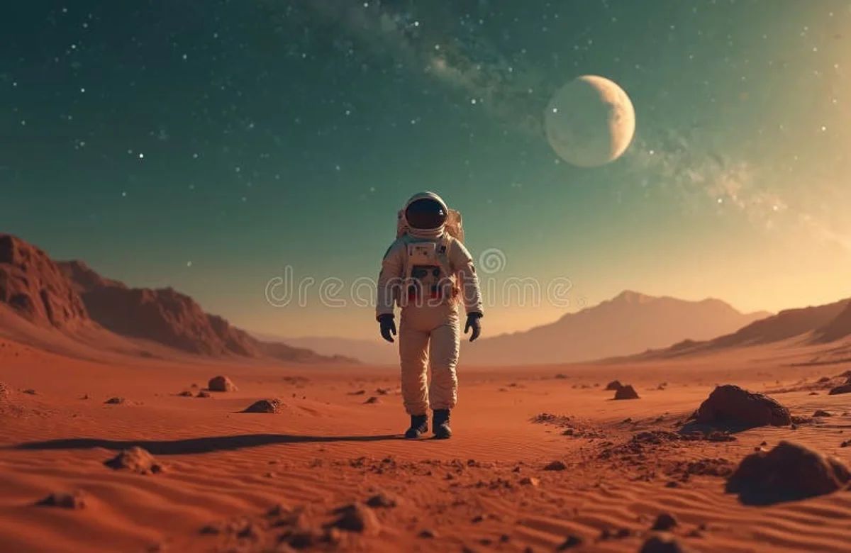 astronaut marstourism landscape fantasy