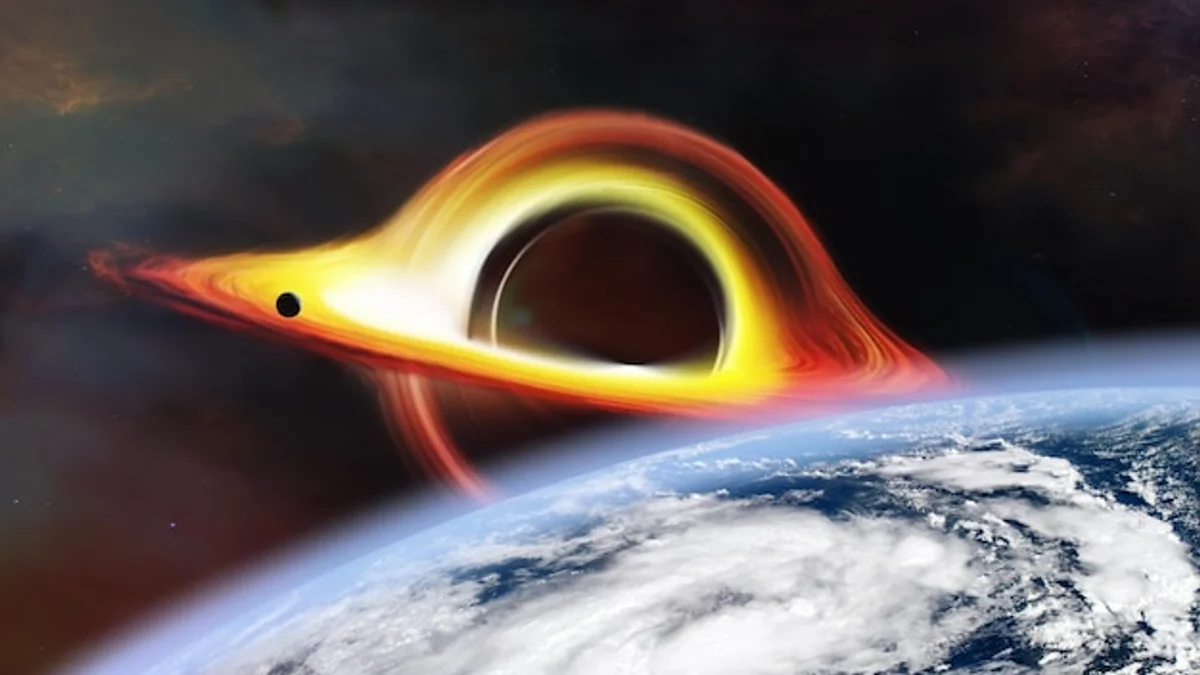 black hole drawing planet destruction realistic