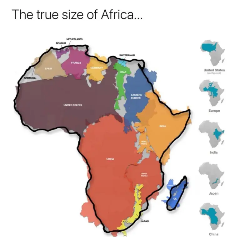 cartoon comparison Iceland Texas map distortion