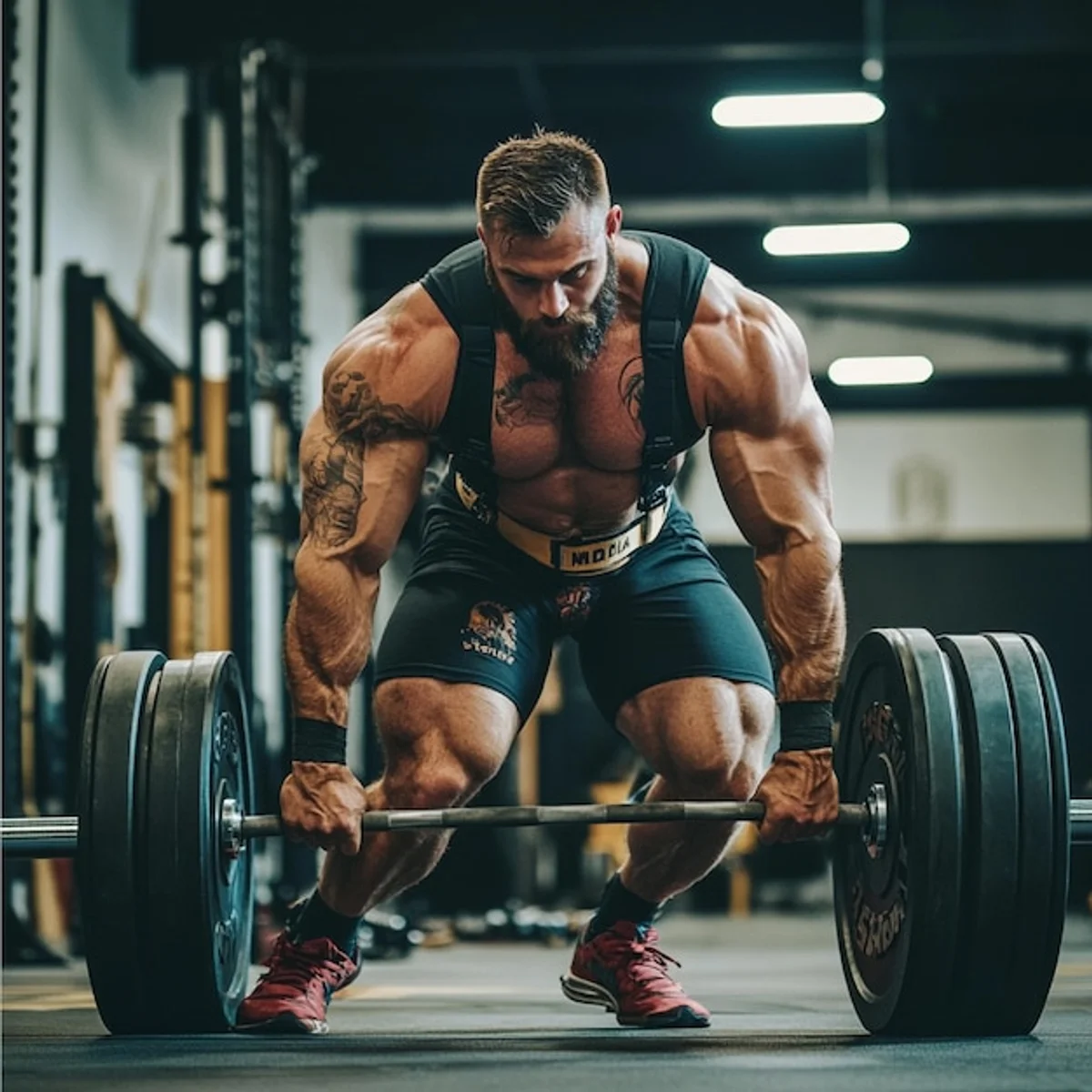 focused weightlifter training gym injury prevention