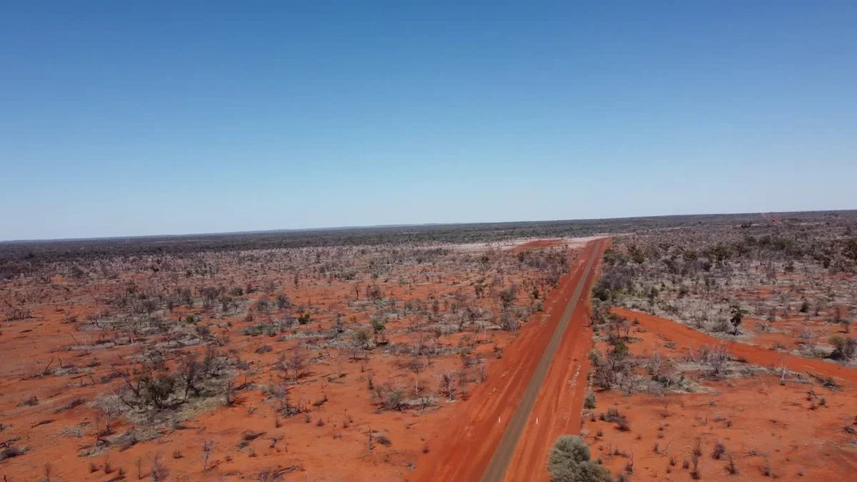 Australian Outback aerial view desert