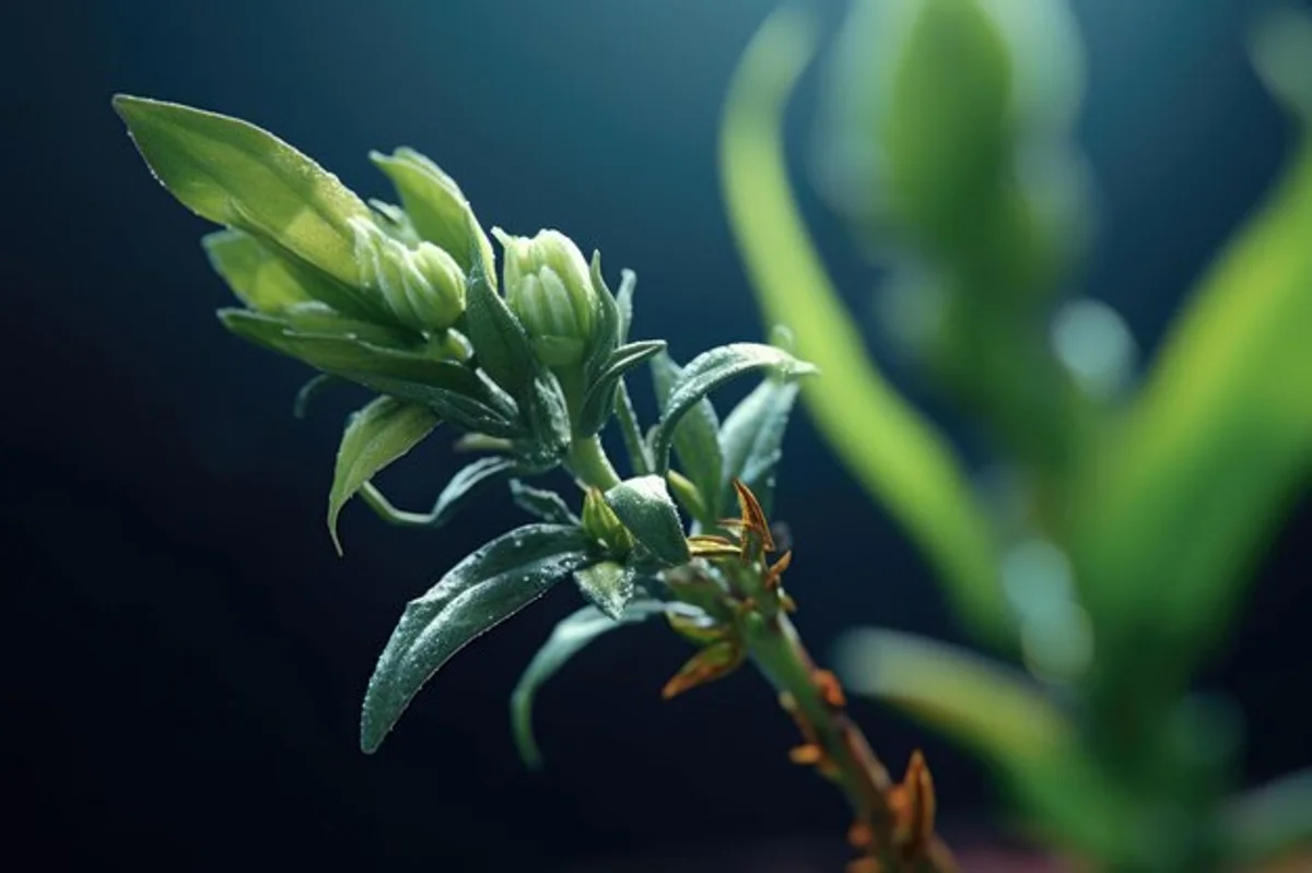 herbs and butterflies in a natural german garden