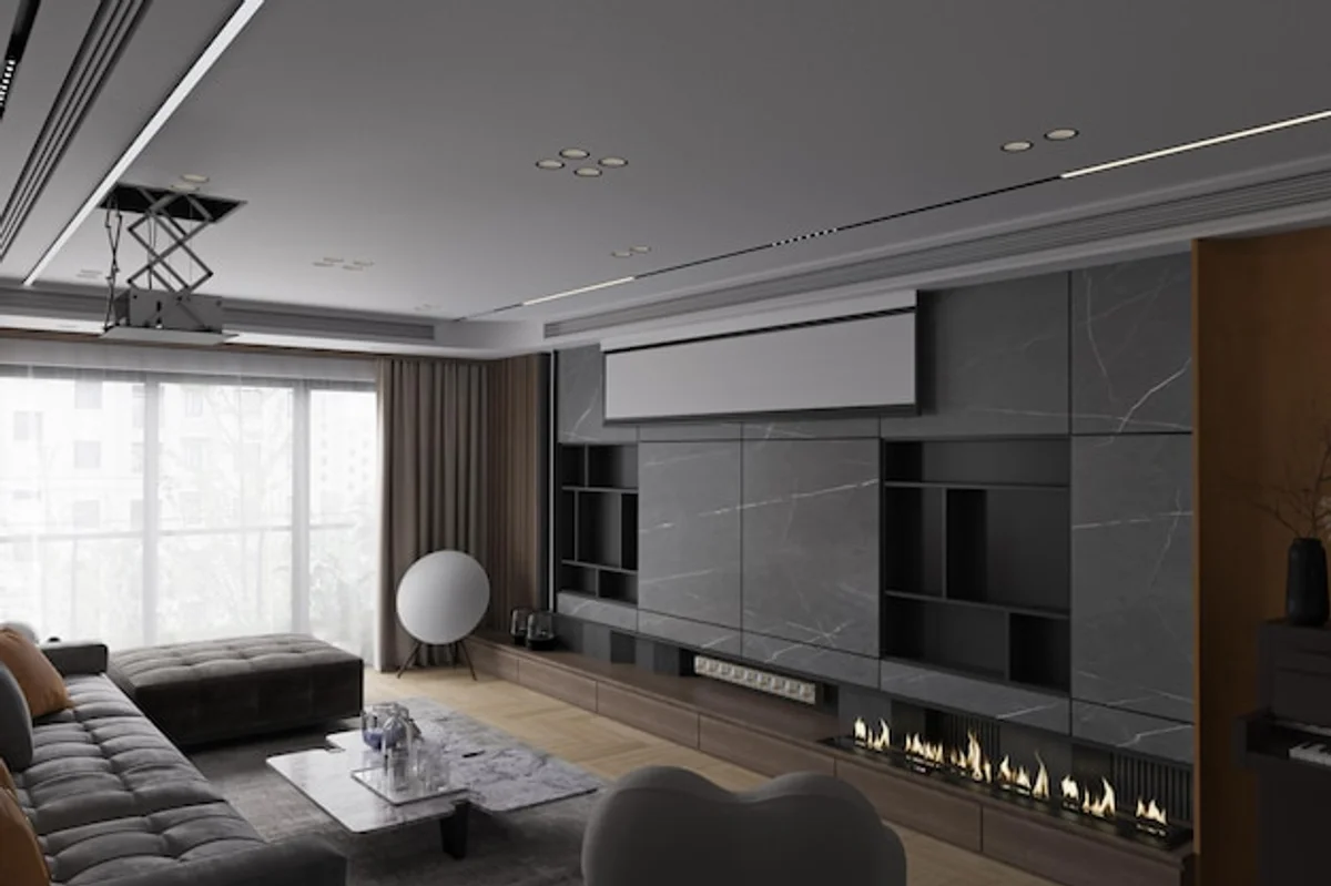 glowing smart home lights in modern german apartment