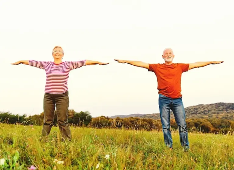vital older people active energy morning sunshine happy