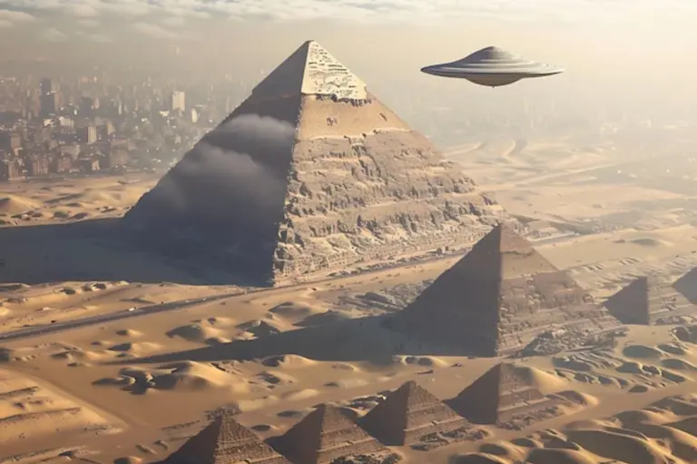 ancient egypt pyramids mystery aerial view