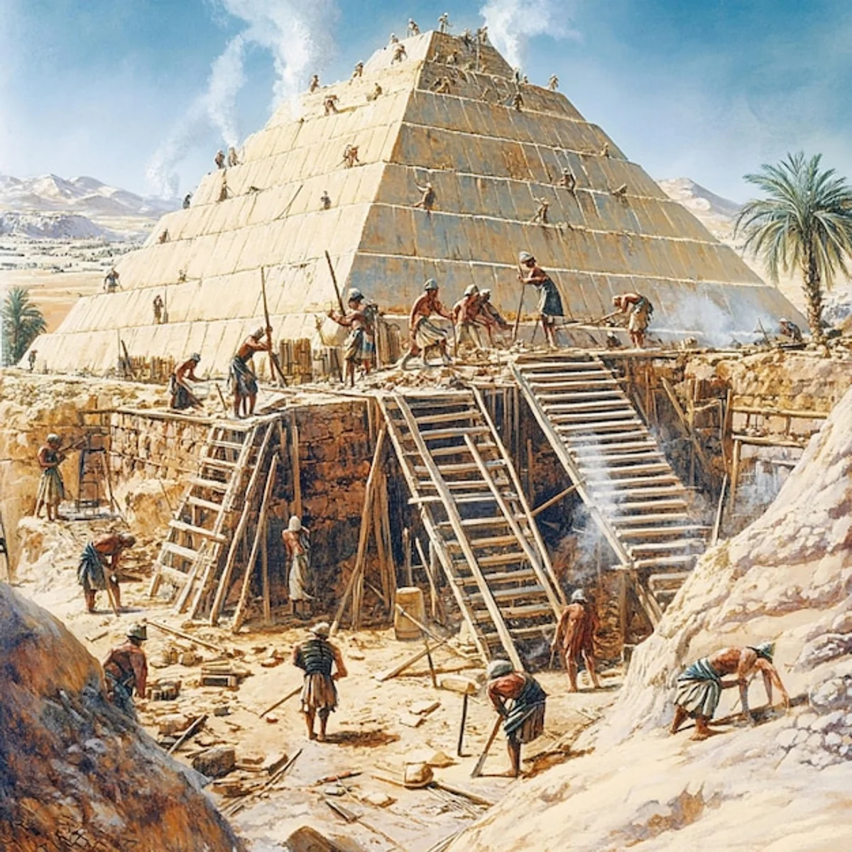 egyptian pyramid construction workers history documentary