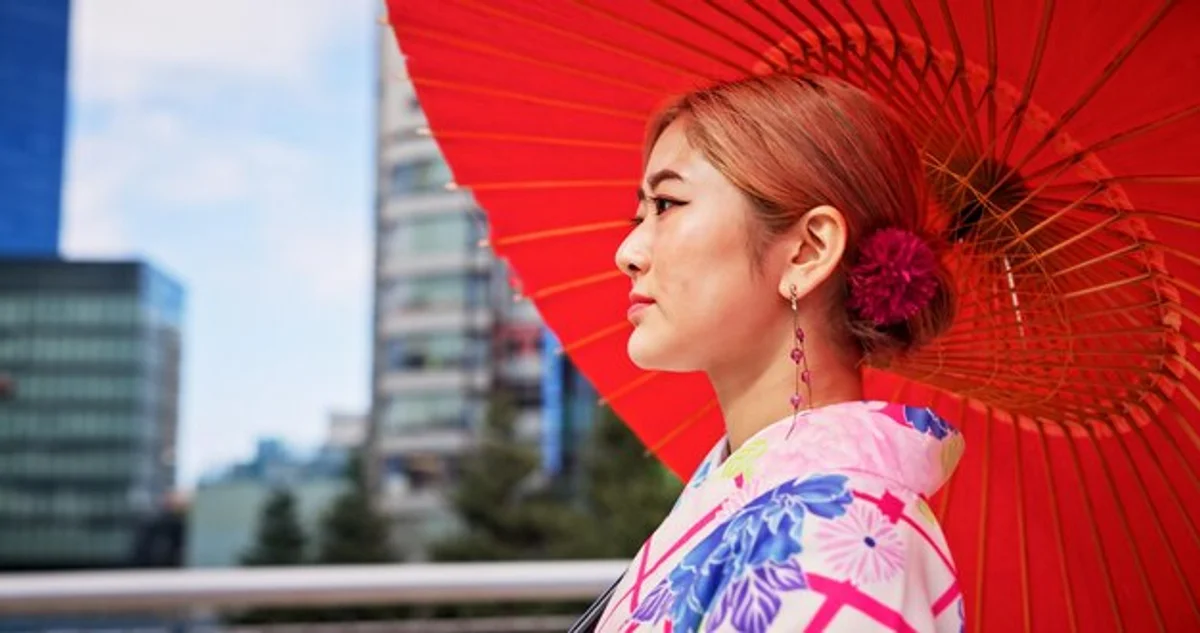 stylish japanese sun umbrella street fashion