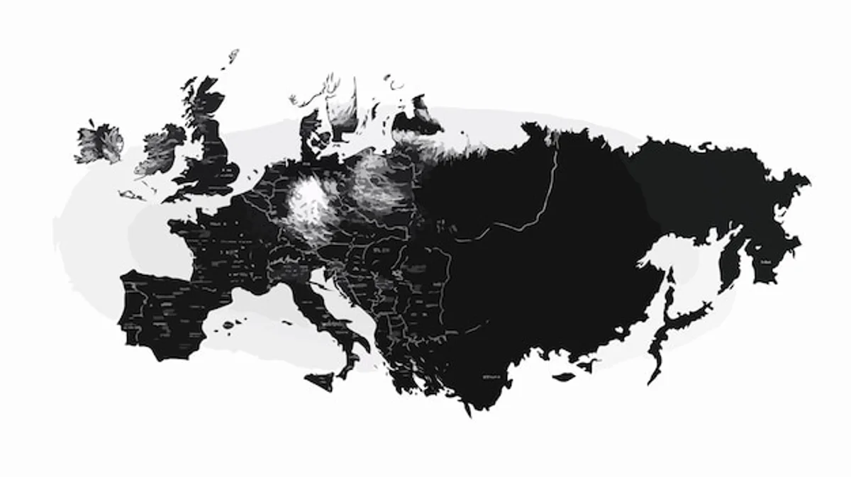 distorted world map africa size