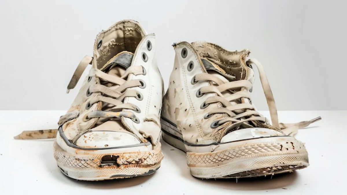 worn out running shoes reused alternative training