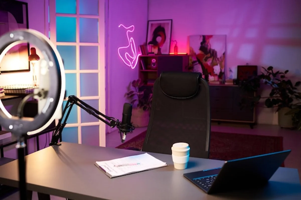 digital voice recorder on desk productivity workplace