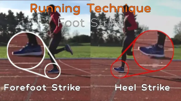 running technique heel strike vs forefoot close up german adult runners