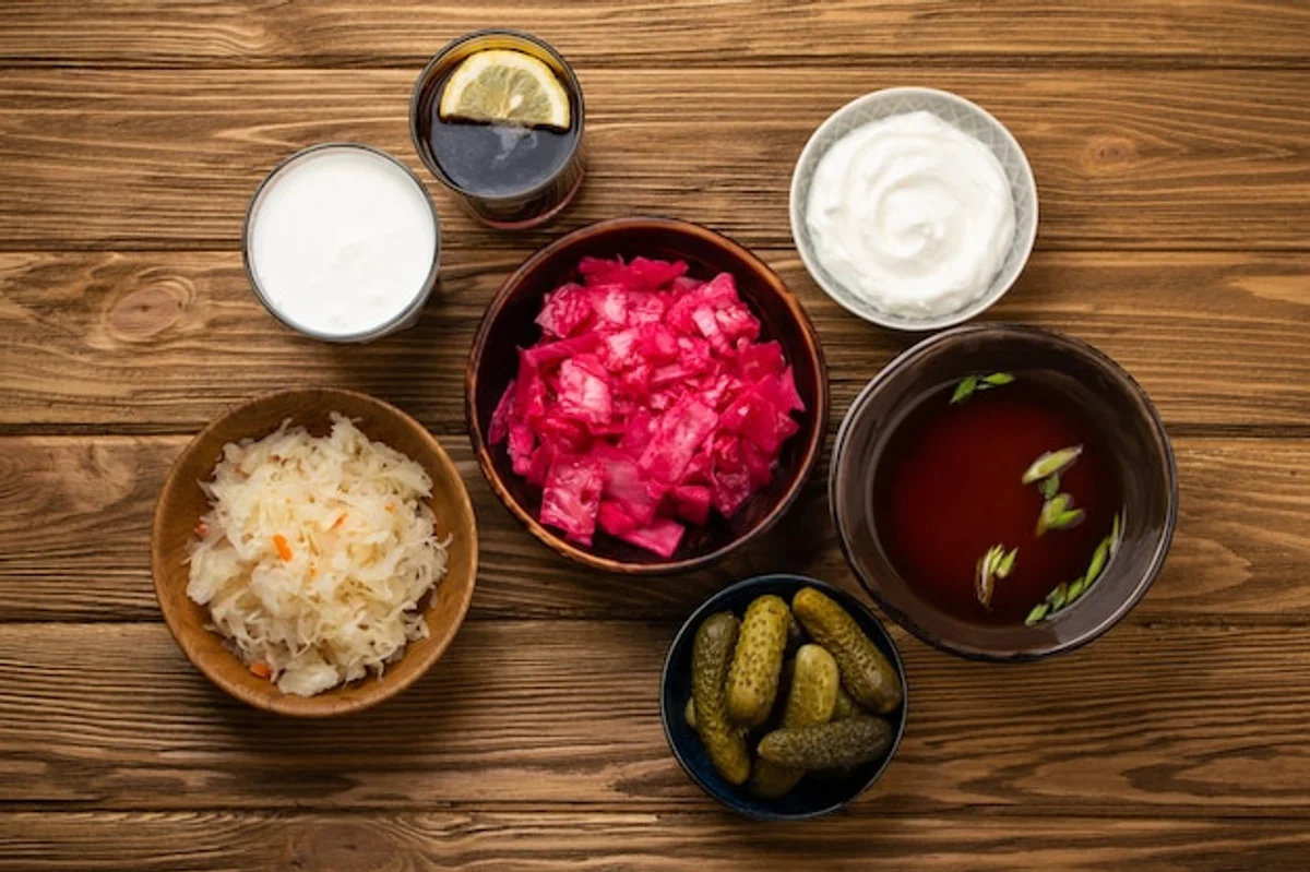 fermented food healthy gut sauerkraut closeup