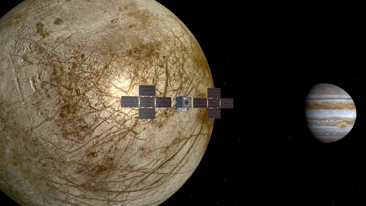 jupiter moons ice ocean europa surface ESA JUICE probe