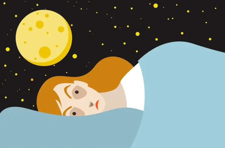 full moon and insomnia illustration