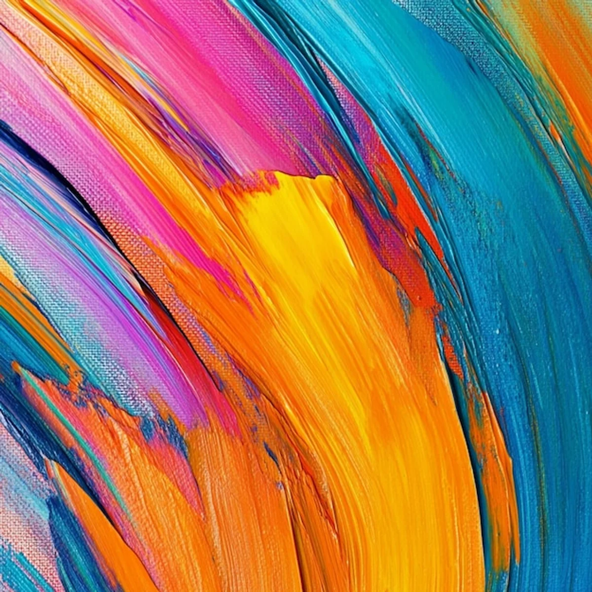 abstract art closeup brush strokes vibrant colors