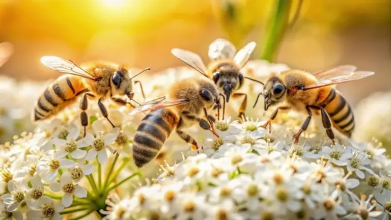 bee communication dance close-up garden