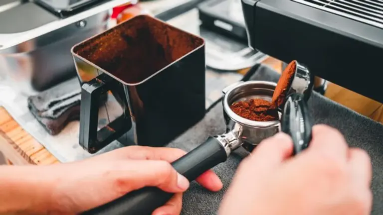 coffee beans polishing stainless steel pot