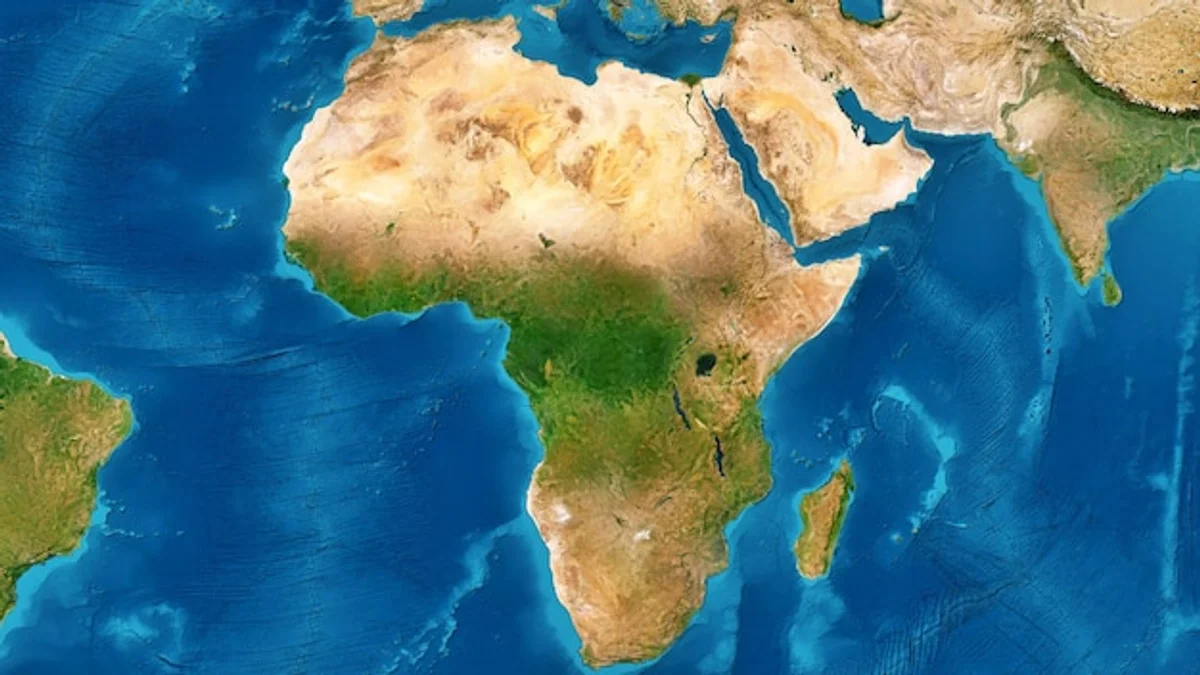 modern africa satellite view realistic