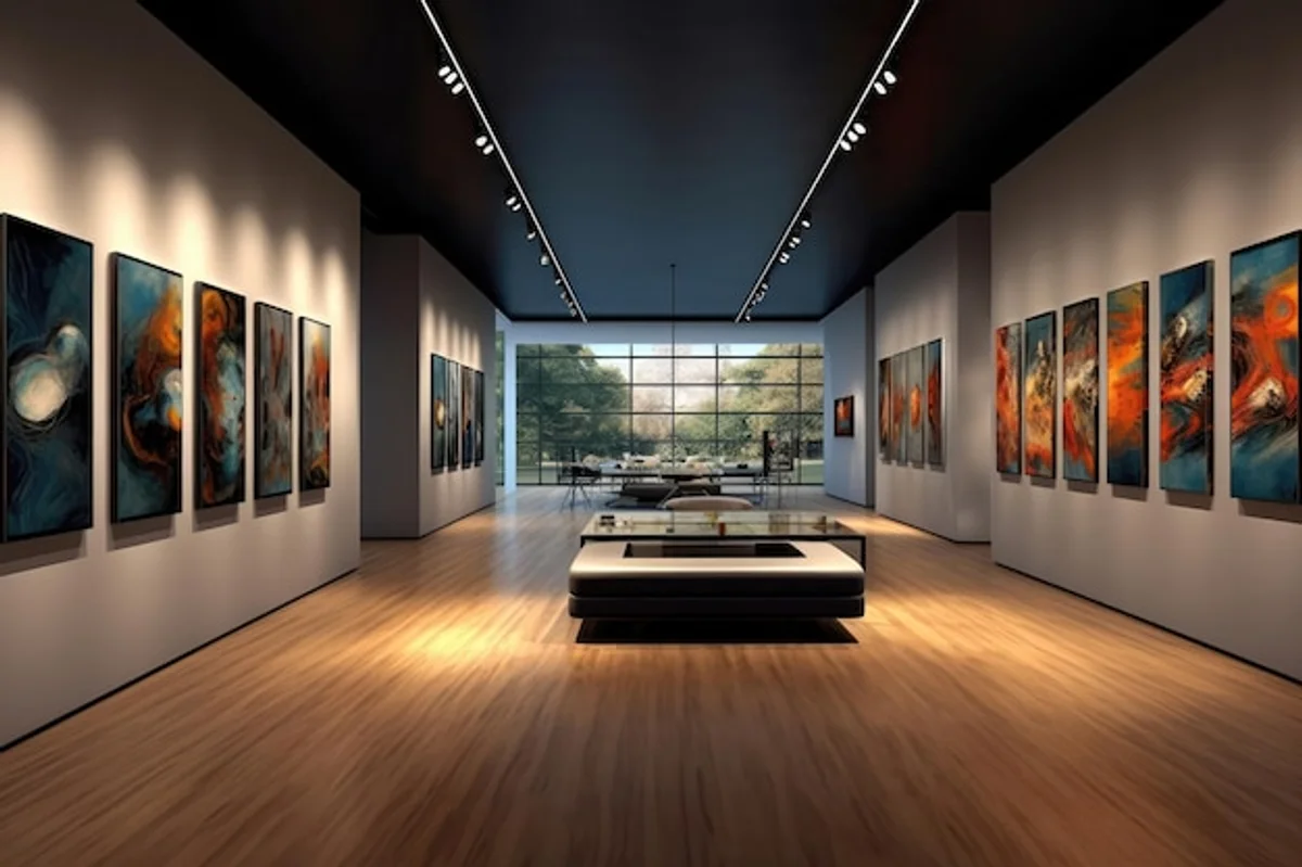 contemporary sculpture gallery Germany interior
