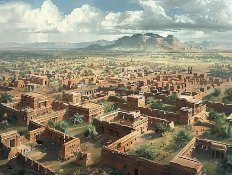 Indus Valley Civilization ancient city aerial