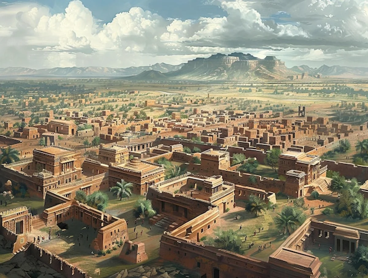 Indus Valley Civilization ancient city aerial