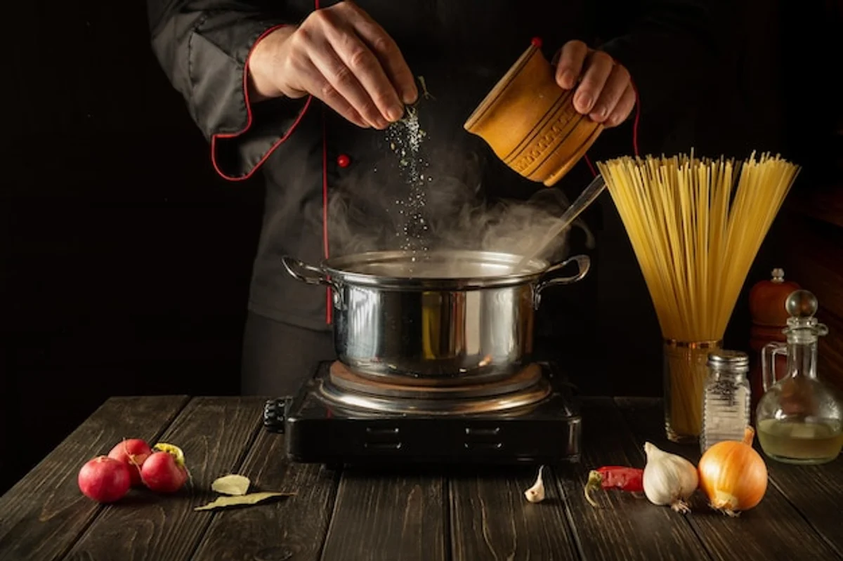 boiling vegetables in salted water