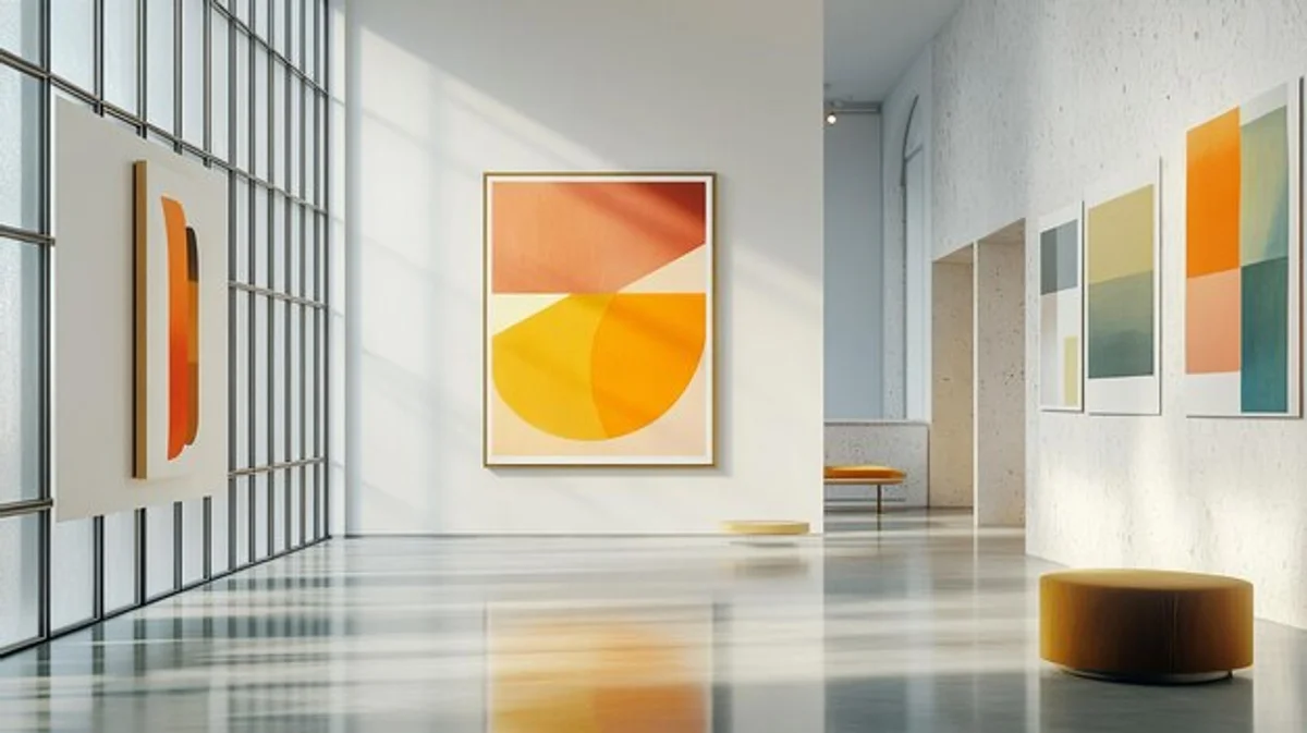 sunlit home art collection wall interior
