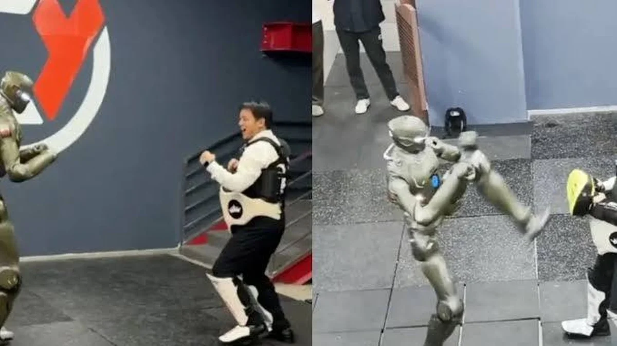 Die Präsentation des humanoiden Roboters T800 von EngineAI